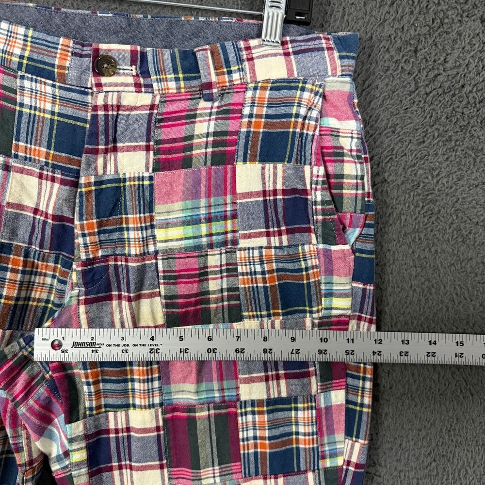 Brooks Brothers Pants Mens 35x32 Multicolor Plaid Indian Madras Patchwork Preppy - Picture 7 of 12